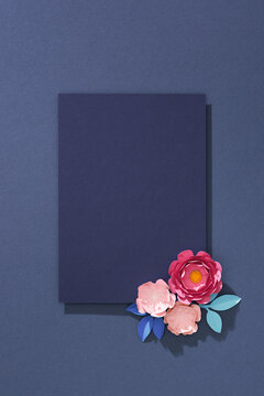 Floral rectangle frame with place for text.