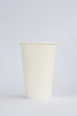 isolated white plastic cup