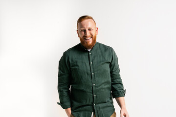 Portrait of Smiling Redhead Man