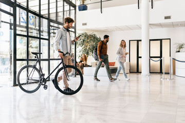 Portrait of Business Man Using Phone