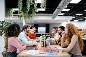 Portrait of Coworkers Working Together in Office