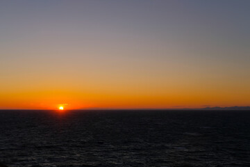 西伊豆の黄金崎の夕日