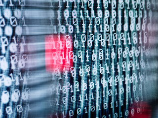 Full frame shot of binary code in network