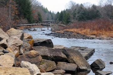 sandy creek in the winter