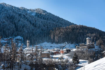 paesino di montagna Ossana Val di Sole Trentino 
