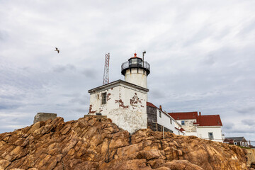 Eastern Point Lighthouse historic building in Gloucester, MA