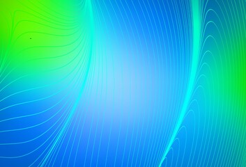 Light Blue, Green vector background with wry lines.