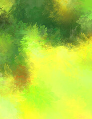 Obraz premium Abstract background of colorful brush strokes. Brushed vibrant wallpaper. Painted artistic creation. Unique and creative illustration.