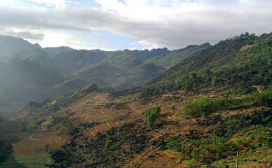 Naklejka premium Amazing landscape around Ha Giang Province in Vietnam