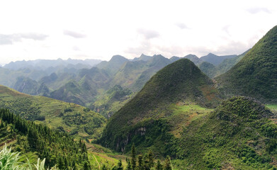 Fototapeta na wymiar Amazing landscape around Ha Giang Province in Vietnam