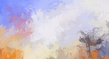 Brushed Painted Abstract Background. Brush stroked painting. Artistic vibrant and colorful wallpaper..