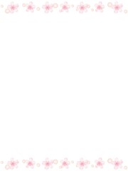 パステルカラーな桜と水玉のラインフレーム