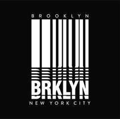 Vector illustration BROOKLYN Typography  t-shirt graphics 