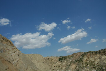 Beautiful scenery of mountain and blue sky