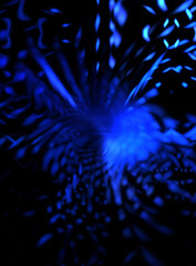 Obraz premium Light particle trails. Light explosion star with glowing particles and lines. Beautiful moving abstract rays background.
