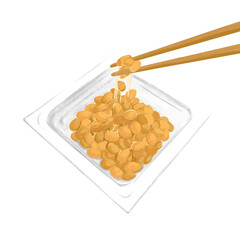 パックに入った納豆