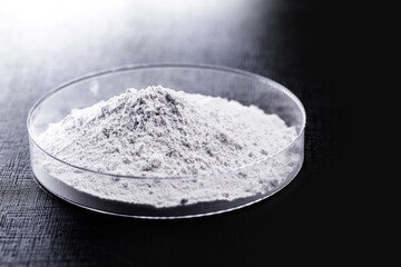 Calcium carbonate, the result of the reaction of calcium oxide with carbon dioxide. Being prepared...