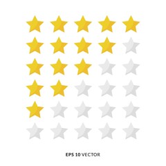 Set of Simple Star Rating Illustration - EPS 10 Vector