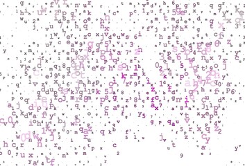 Light Blue, Yellow vector texture with ABC characters.