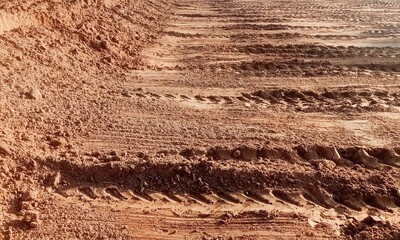 tracks on sand
