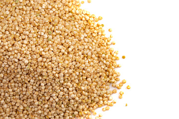 Pile of Quinoa Isolated on a White Background