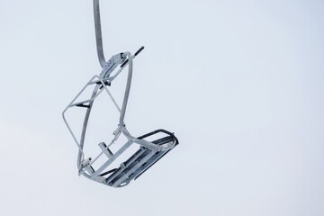 Fototapeta na wymiar Ski cable car chair