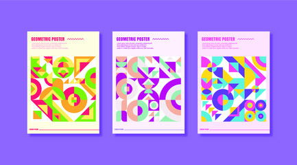 Geometric design cover colorful