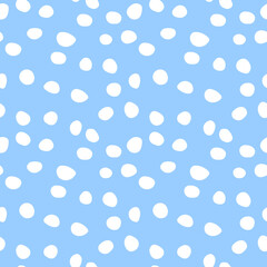 Background polka dot. Seamless pattern. Random dots, circles, animal skin. Design for fabric, wallpaper. Irregular random abstract vector texture. Repeating graphic backdrop