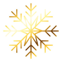 happy merry christmas golden snowflake icon
