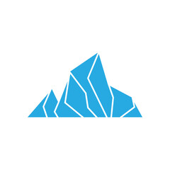 Ice mountain icon design template vector isolated illustration