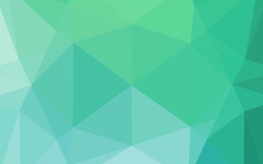 Obraz premium Light Green vector low poly cover.