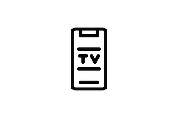 Television Outline Icon - Smartphone