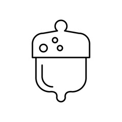 nut autumn seed line style icon