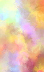 Wall art. Unique and creative illustration. Brush stroked painting. Abstract background of colorful brush strokes. Brushed vibrant wallpaper. Painted artistic creation.