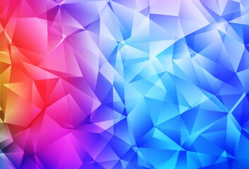 Obraz premium Light Blue, Red vector polygonal template.