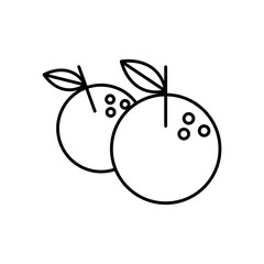 thanksgiving orange fruit line style icon
