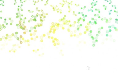 Fototapeta na wymiar Light Green, Yellow vector pattern with spheres.