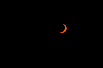 Solar eclipse seen from Buenos Aires Argentina 75 percent of its totality 
