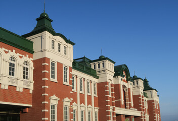 Fukaya station which looks like Tokyo station in Fukaya city, Saitama, Japan. December 13, 2020
