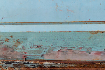 rusty metal light blue textures, old car