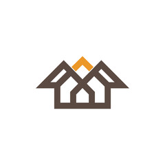 Letter M Home logo design