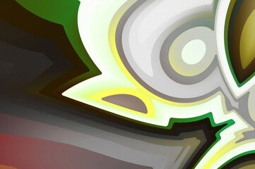 Abstract background with fluid colorful gradient. 2D illustration of modern urban graphic. Graffiti design inspired wallpaper.