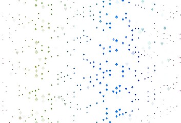 Light Multicolor, Rainbow vector texture with playing cards.