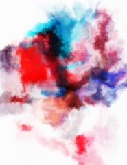 Fototapeta premium Watercolor painted background. Abstract Illustration wallpaper. Brush stroked painting. 2D Illustration.