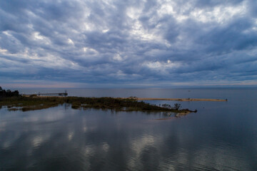 Clouds over the bay