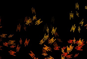 Dark Orange vector backdrop with long lines.