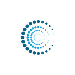 halftone circle dots vector illustration design