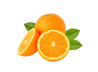 orange with leaves
