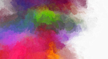 Watercolor painted background. Abstract Illustration wallpaper. Brush stroked painting. 2D Illustration.