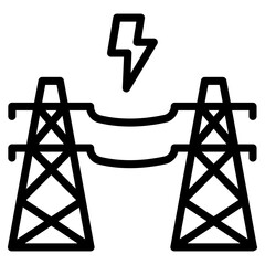 Icon of electric supply pole design 